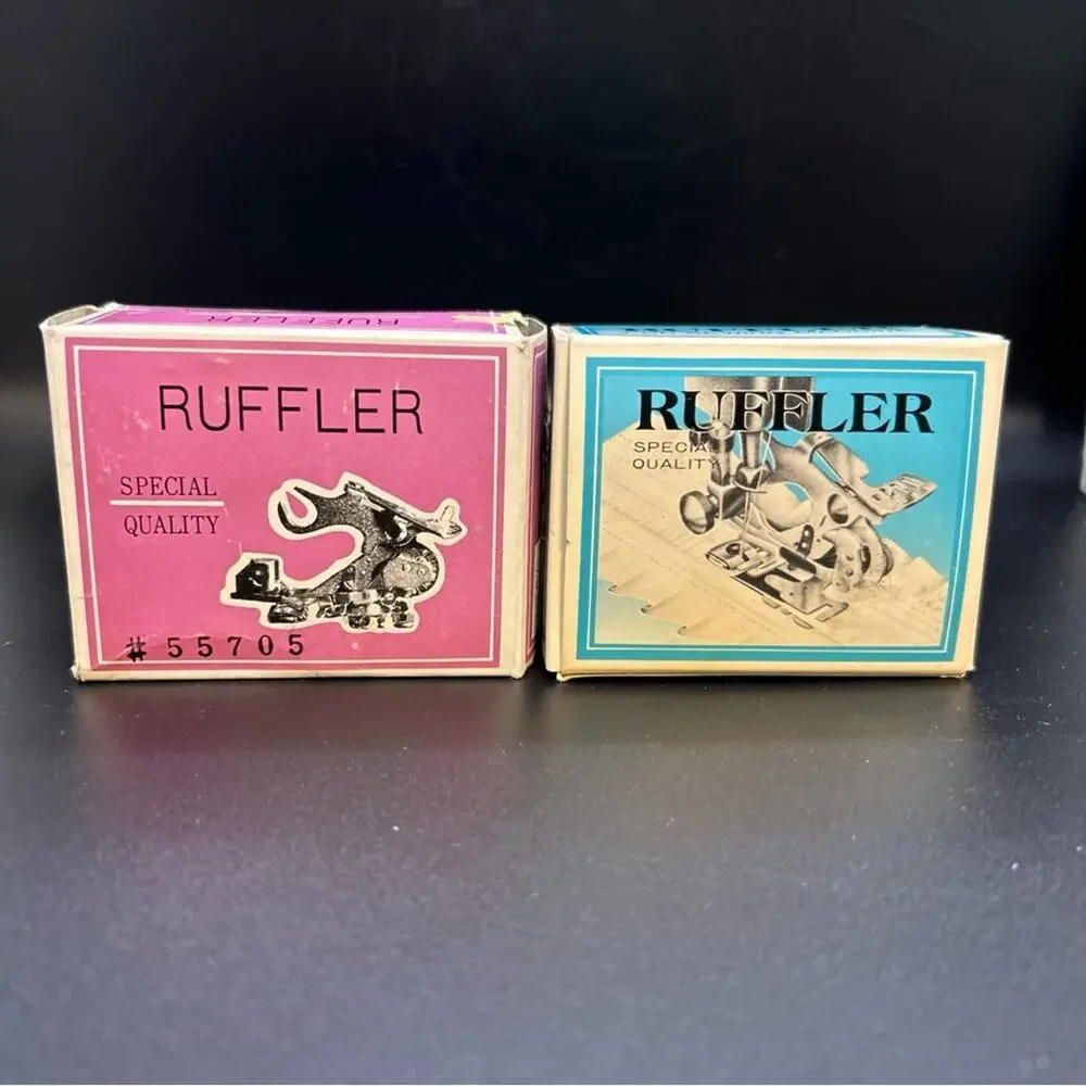 Ruffler Sewing Foot Lot (2) ~ PARTS ONLY ~ Vintage Sewing